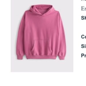 Abercrombie Pink Essential Popover Hoodie